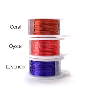 Craft Wire, colored copper wire , Lavnder, Coral, Oyster