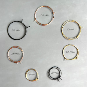 Hoop earrings - Stainless steel plated hoops