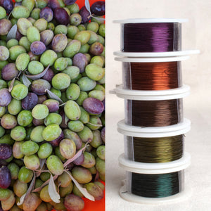 OLIVE HARVEST Craft Wire -  Extra long 5 spools, 120 feet each