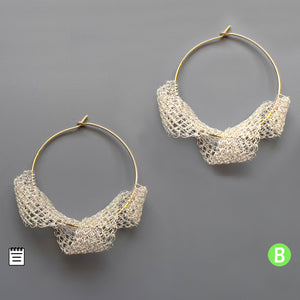 Stylish Partial Pattern Twist Hoop Earrings a Wire Crochet Design - beginners pattern