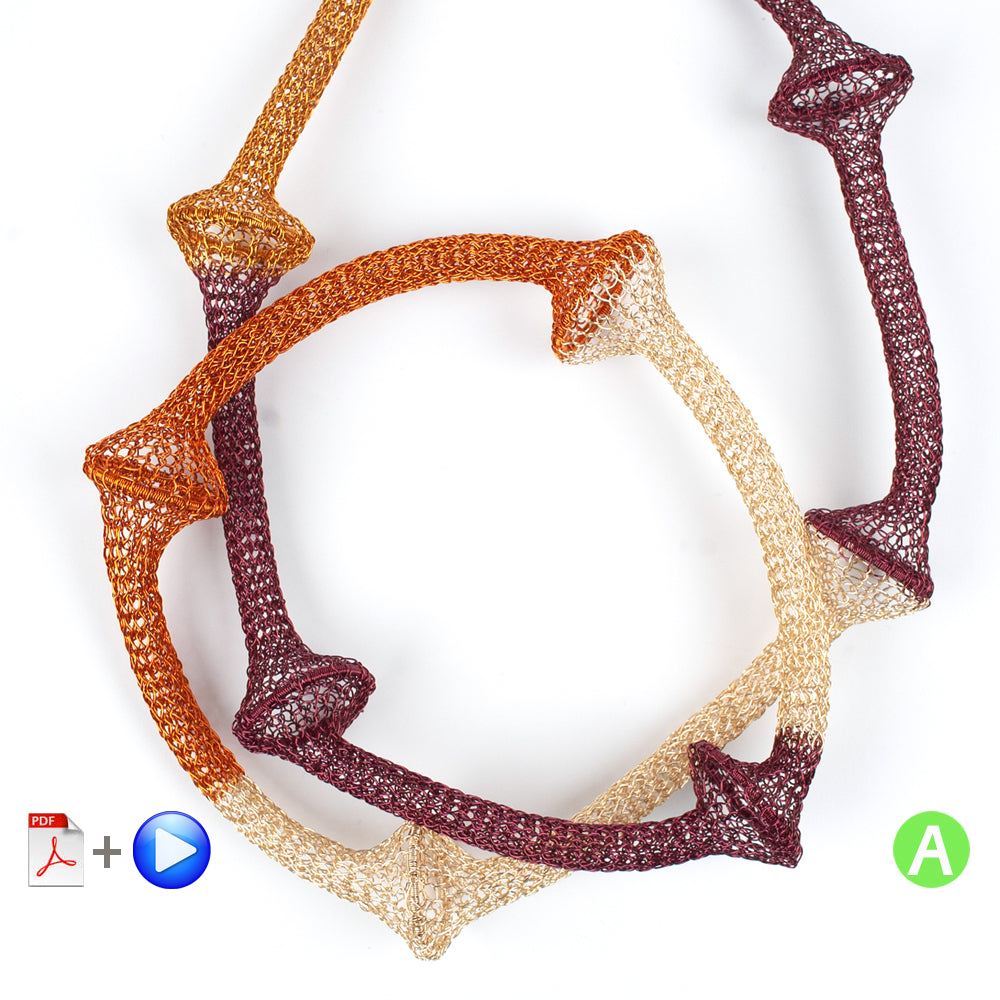 Hoop Earrings Wire Crochet Pattern - YoolaHoops Jewelry Making Tutorial PDF + Video English / Only Instructions / None