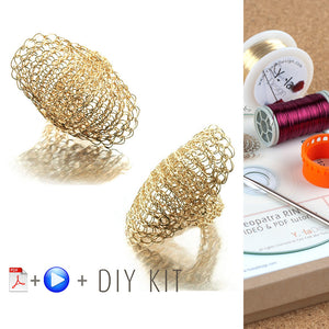 Wire crochet kit extended DIY beginners kit by Yooladesign.