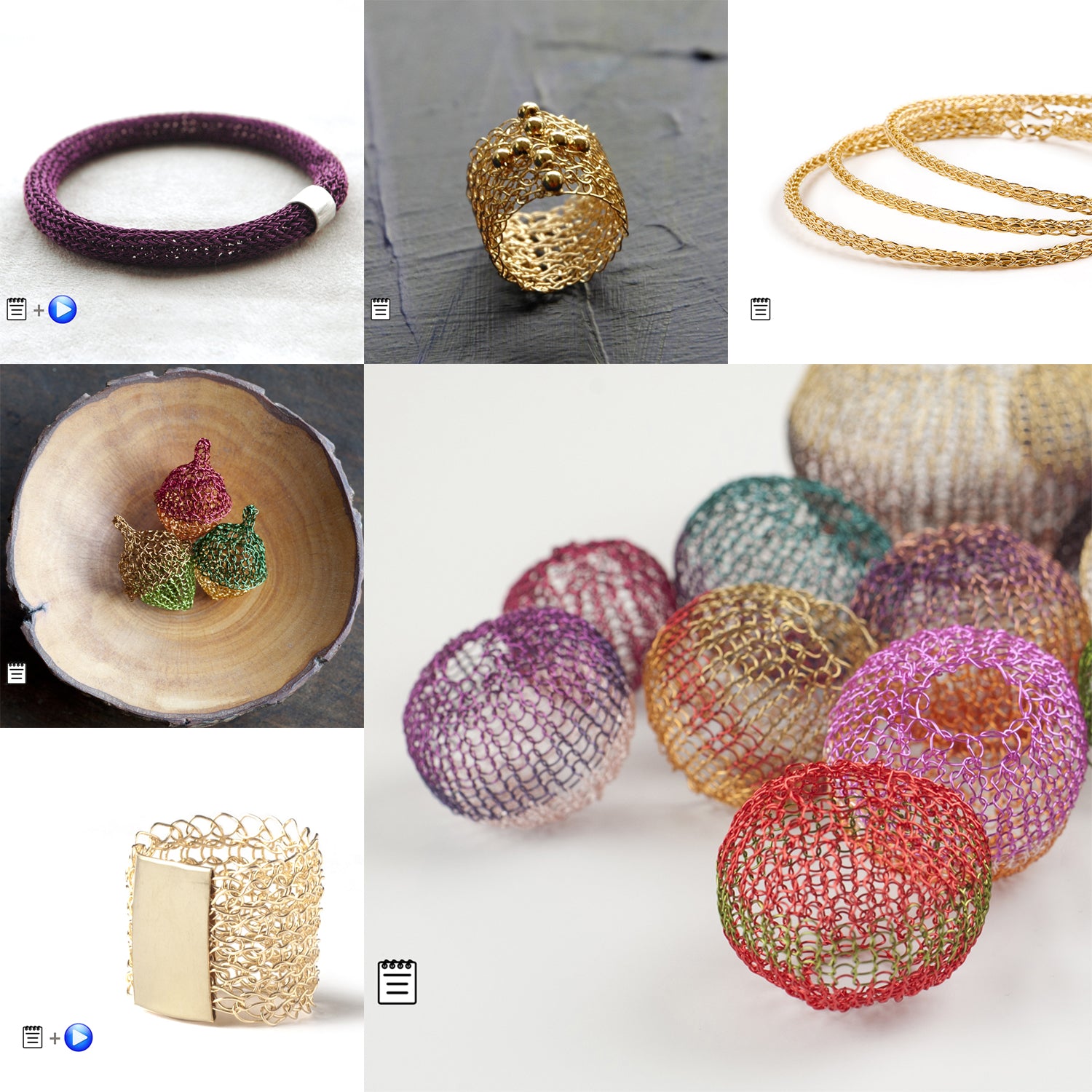 Hoop Earrings Wire Crochet Pattern - YoolaHoops Jewelry Making Tutorial PDF + Video English / Only Instructions / None